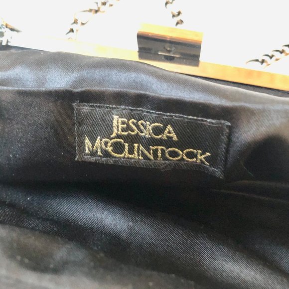 Jessica McClintock Shoulder Handbag Bag with Chain Strap or Clutch - Picture 7 of 8